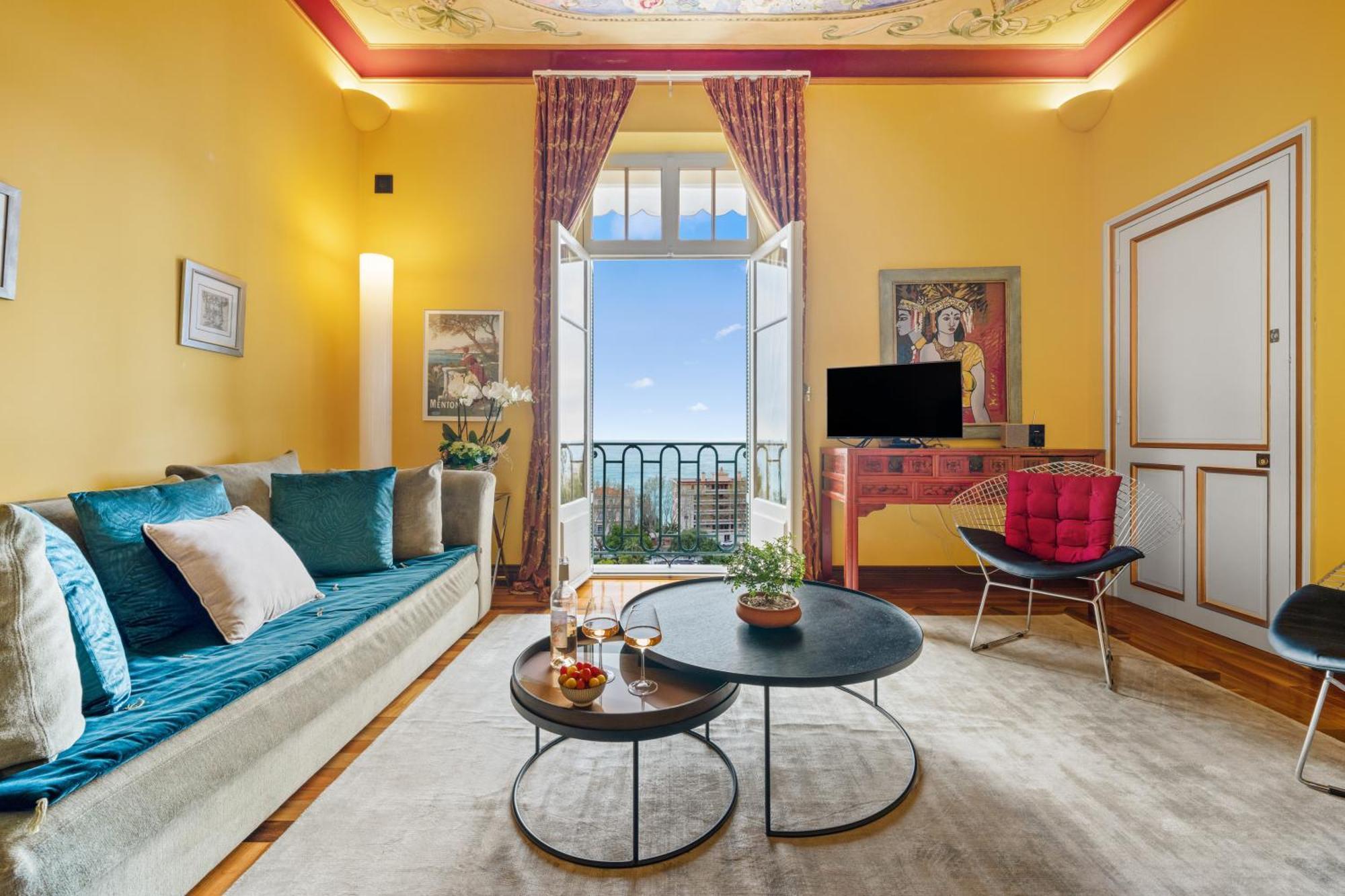 芒通Le Coq Tersling - Residential Parking - Ac - Sea View公寓 外观 照片